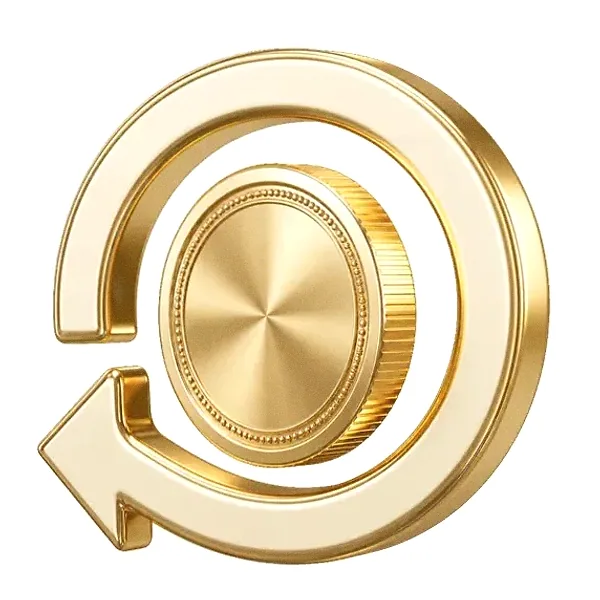 Coin with circular arrow — Luckland