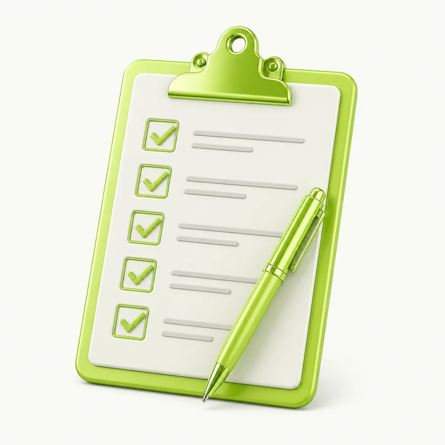 Clipboard checklist — Luckland