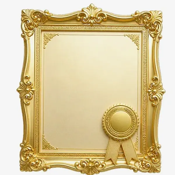 Framed certificate — Luckland