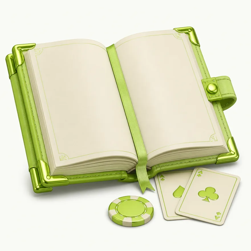 Open rulebook with cards — Luckland