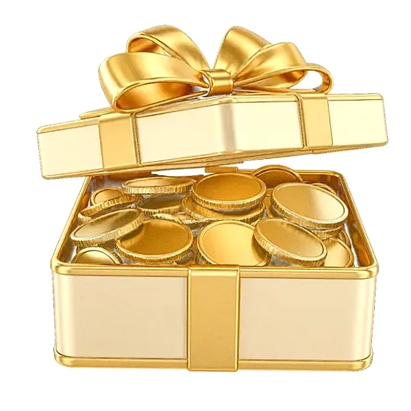 Gift box with coins — Luckland
