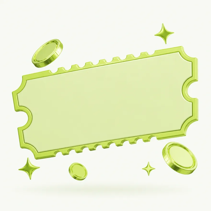 Blank coupon ticket — Luckland