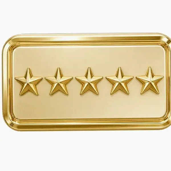 Five-star rating plaque — Luckland