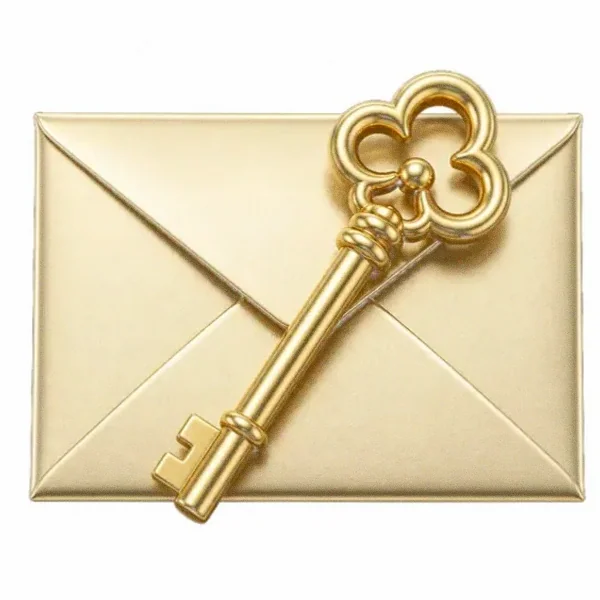 Key on envelope — Luckland