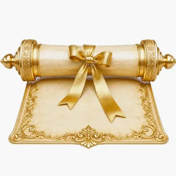Decorated parchment scroll — Luckland