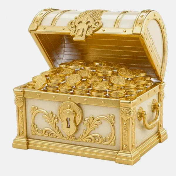 Open treasure chest — Luckland