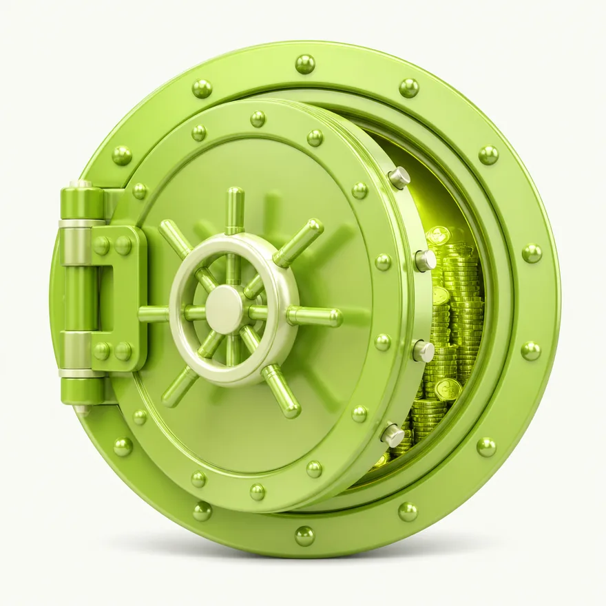 Round bank vault — Luckland