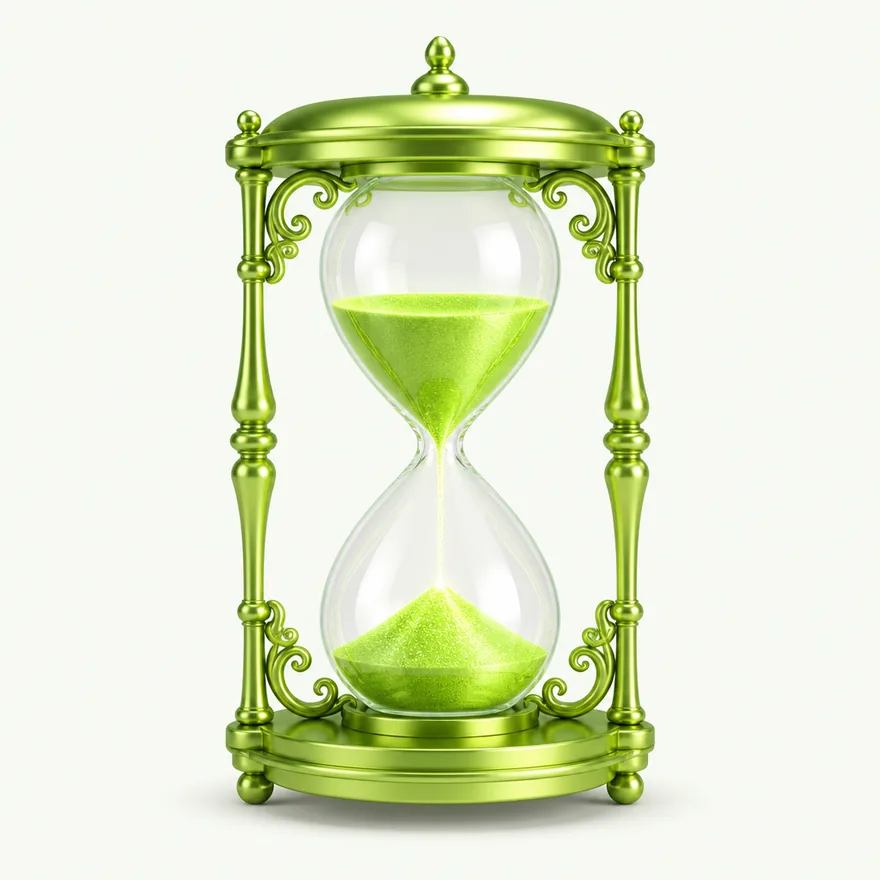 Ornate hourglass — Luckland